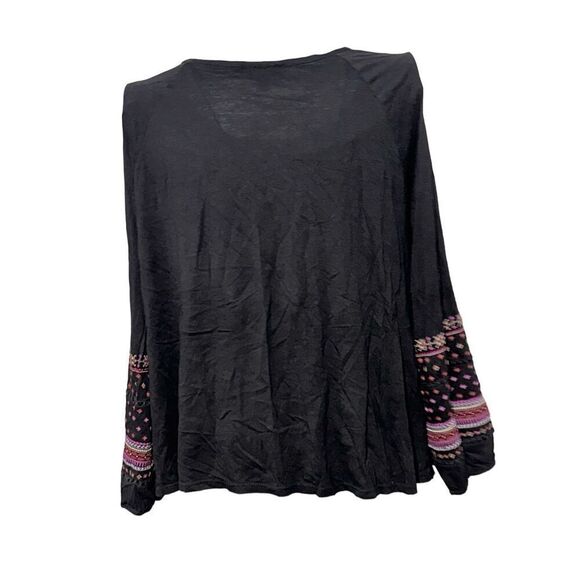 GREAT CONDITION J.Jill Embroidered Ladder Stitch Peasant Top Womens Size PL  Bas - Picture 4 of 9